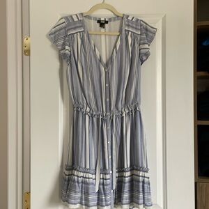 Paige blue and white dress. Size Sm